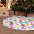 thumbnail image 6 of Yiaed Colorful Rabbit Print Christmas Tree Skirt , Tree SkirtsTree Mat for Christmas Winter Holiday Indoor Decorations-36", 6 of 7