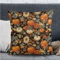 thumbnail image 2 of FOR U DESIGNS Pumpkin Daisy Dahlia Flower Pattern 3 Pieces RV Dinette Cushion Covers with Pillowcase, Washable Camper Cushion Slipcovers Replacement Sofa Cushions Slipcovers for Travel Trailer Couch, 2 of 8