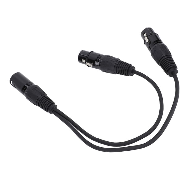 Cable XLR Macho A Hembra Dual, Cable Divisor En Forma De Y Conector De 3 Pines Amplia Compatibilidad Menos Interferencias 30 Cm Para Micrófonos Amplificadores De Potencia