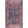 thumbnail image 3 of SAFAVIEH Tucson Kaelee Traditional Machine Washable Area Rug, 4' x 6', Blue/Rust, 3 of 14