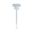 thumbnail image 3 of ANGARA Natural Cushion Cut 1.2 ct Aquamarine Engagement Ring with Diamonds in 14K White Gold for Women (Size-8x6mm) | March Birthstone, Anniversary, Jewelry Gift for Women | Natural Aquamarine Ring, 3 of 9
