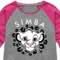 thumbnail image 3 of The Lion King - Cheetah Print - Simba - Toddler & Youth Girls Raglan Graphic T-Shirt, 3 of 5