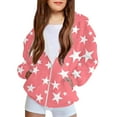 thumbnail image 2 of Avtoify Girls Hoodies Casual, Girls Fall Jacket Lightweight Leisure, Children's Boys and Girls Fashion Solid Color Printed Long Sleeve Pocket Zip Hooded Jacket, 2 of 6