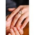 thumbnail image 6 of vylahjewellery Unique 3-in-1 Bridal Ring Set Emerald Cut Diamond Engagement Ring Set Moissanite Side Stone Marquise Bridal Wedding Rings 14K Vermeil Yellow Gold Promise Ring, 6 of 8