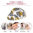 thumbnail image 7 of Gaeub plaid Pumpkin Daisy Shower Caps for Women Men,Double Waterproof Layers Bathing Hat,Elastic and Reusable Bath Caps, 7 of 7