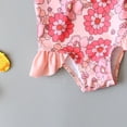 thumbnail image 5 of Ymyiu Toddler Girl Bathing Suit Baby Girl Swimsuit One Piece Swimwear with Zipper UPF 50+ Sun Protection Infant Bathing Suit 3T 4T (Red,3-4 Years), 5 of 8