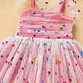 thumbnail image 6 of IBTOM CASTLE Toddler Baby Girls Boho Rainbow Tutu Floral Sequin Sleeveless Backless Ruffle Tulle Dress Princess Birthday Party Sundress 2-3 Years Hot Pink Sequin Dots, 6 of 8
