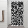 thumbnail image 2 of Black Boho Tribal Feathers Pattern Shower Curtain 36"x72" ,Bathroom Decorative Shower Curtains Set with 12 Hooks,Modern Waterproof Washable Shower Curtain, 2 of 6