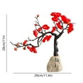 thumbnail image 3 of Gmogad Chinese Resin Wintersweet Ornament Handmade Plum Flower Art for Living Room Study Wine Cabinet Traditional Home Decor Red Festive Gift Cultural Collection, 3 of 6