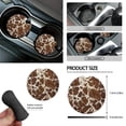 thumbnail image 6 of Xoenoiee Brown Beige Cow Print 15 PCS Car Seat Cover Full Set, with Steering Wheel Cover Seat Belt Pad Cover Trash Bin Rear View Mirror Cover Cup Holders Keychain Air Vent Storage Bag Car Decoration, 6 of 7