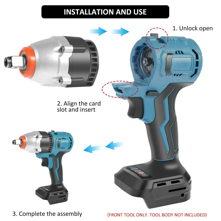 Miuline Impact Wrench 2800r min 300NM High Torque Electric Impact Drill 1 4 1 2 Double Chuck Cordless Powerful Wrench Woodworking Tool for Car Tire