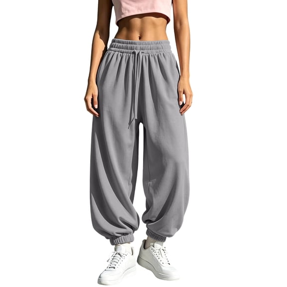 MYAOYINo Boundaries Womens Pants Baggy Sweatpants Drawstring Joggers Loose Fit Casual