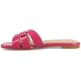thumbnail image 2 of Journee Womens Arrina Wide Width Slip On Slide Flat Sandals, 2 of 9