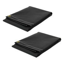 (2 Pack) 10' x 12' Heavy Duty BLACK 18oz Vinyl Utility Tarp Waterproof, Multipurpose, Cars, Boats, Campers, Pool Cover, Tent
