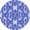 thumbnail image 1 of Ahgly Company Indoor Round Patterned Jeans Blue Area Rugs, 5' Round, 1 of 1