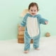 thumbnail image 5 of Pijamas Para Niños Pequeños Otoño Invierno Bebé Infantil Unisex Niño Pijama Onesie De Felpa Traje De Animal Perezoso De Una Pieza Azul Odeerbi LM103-2943, 5 of 9