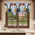 thumbnail image 6 of Colorful Cow Curtain Valances for Windows, Kitchen Valance Window Treatments Panel 2 Pack, Rustic Vintage Abstract Oil Painting Art Rod Pocket Short Curtains for Bathroom Bedroom 60 x 18 Inch, 6 of 8