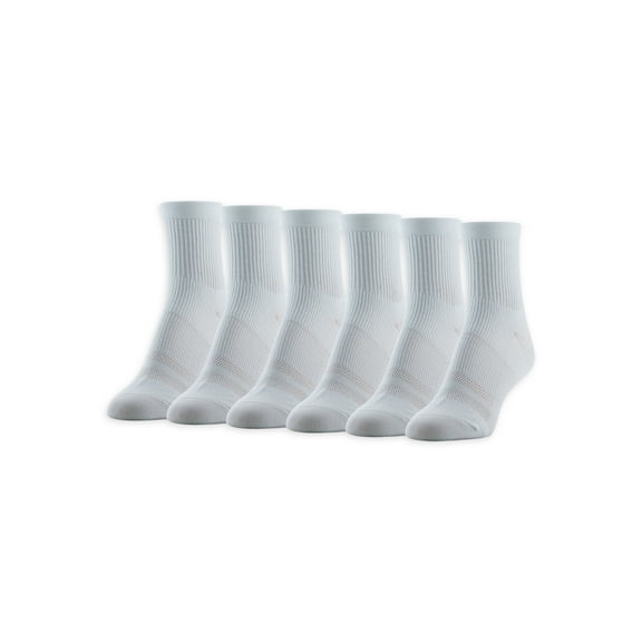 Peds Women's All Day Active Lightweight Nylon Ankle Socks, 6 Pairs