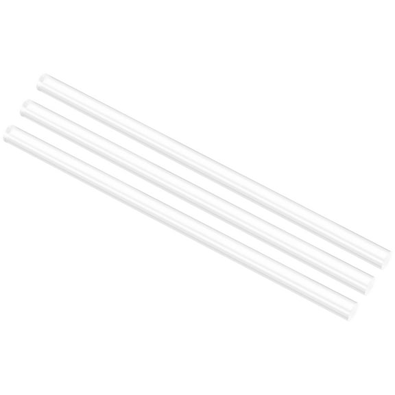 Acrylic Round Rod, Clear,15/32" Diameter 12-1/4" Length, Solid Plastic PMMA Bar Stick,3pcs