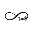 thumbnail image 3 of Family Forever Infinity Sign - Beautiful Solid Steel Home Decor Decorative Accent Metal Art Wall Sign, 3 of 3