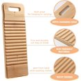 thumbnail image 3 of 1 pieza de tabla para lavar ropa de bambú y madera, tabla para lavar ropa de madera, tabla para lavar ropa grande, cuarto de lavado 40 * 15 * 2 cm Sincero Electrónica, 3 of 4