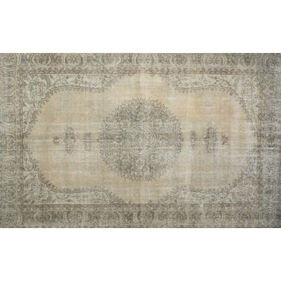 Ahgly Company Indoor Rectangle Contemporary Khaki Green Abstract Area Rugs, 5' x 8'