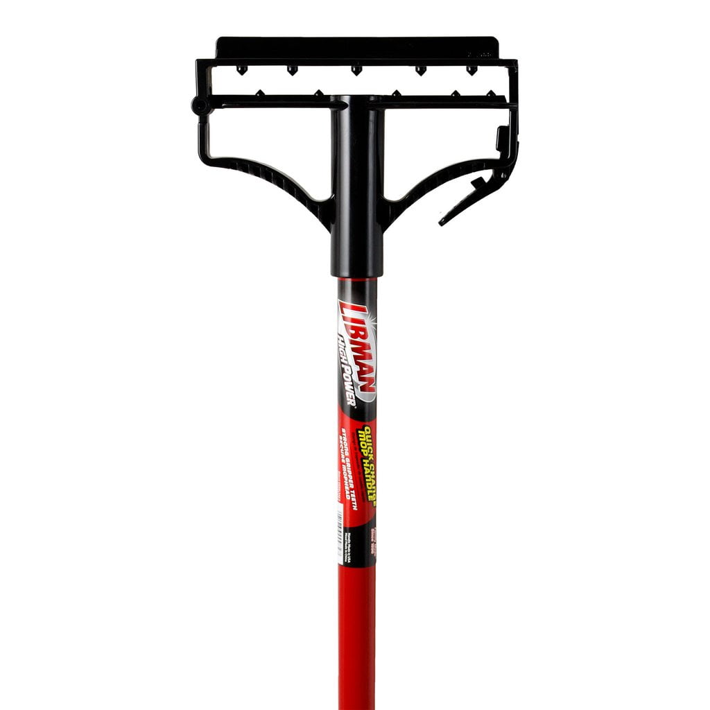 Libman Resin Mop Frame and Handle, Red Powder Coated Steel Handle, Quick Change Head, 982