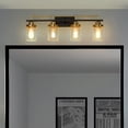 thumbnail image 3 of Emliviar Modern Bathroom Vanity Light, 4-Light 29" Bathroom Lighting Fixture, Black and Gold Finish with Clear Glass, YCE238B-4W BK+BG, 3 of 7