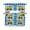 Blue, variant on Yellow Truck Kitchen Curtains Sets 24 Inch Length with Valance, Stars Navy Blue Checkered Modern Farmhouse Art Swag Valances and Tiers Curtain Set Swag Curtains for Living Room, Bathroom, Cafe