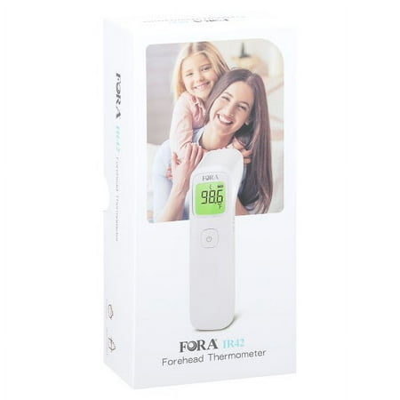 FORA IR42 Medical Grade Non-Contact Forehead Thermometer, Made in Taiwan. Fever Indicator for Baby and Adults. No Contact with LCD Display for Medical Offices, Hospitals