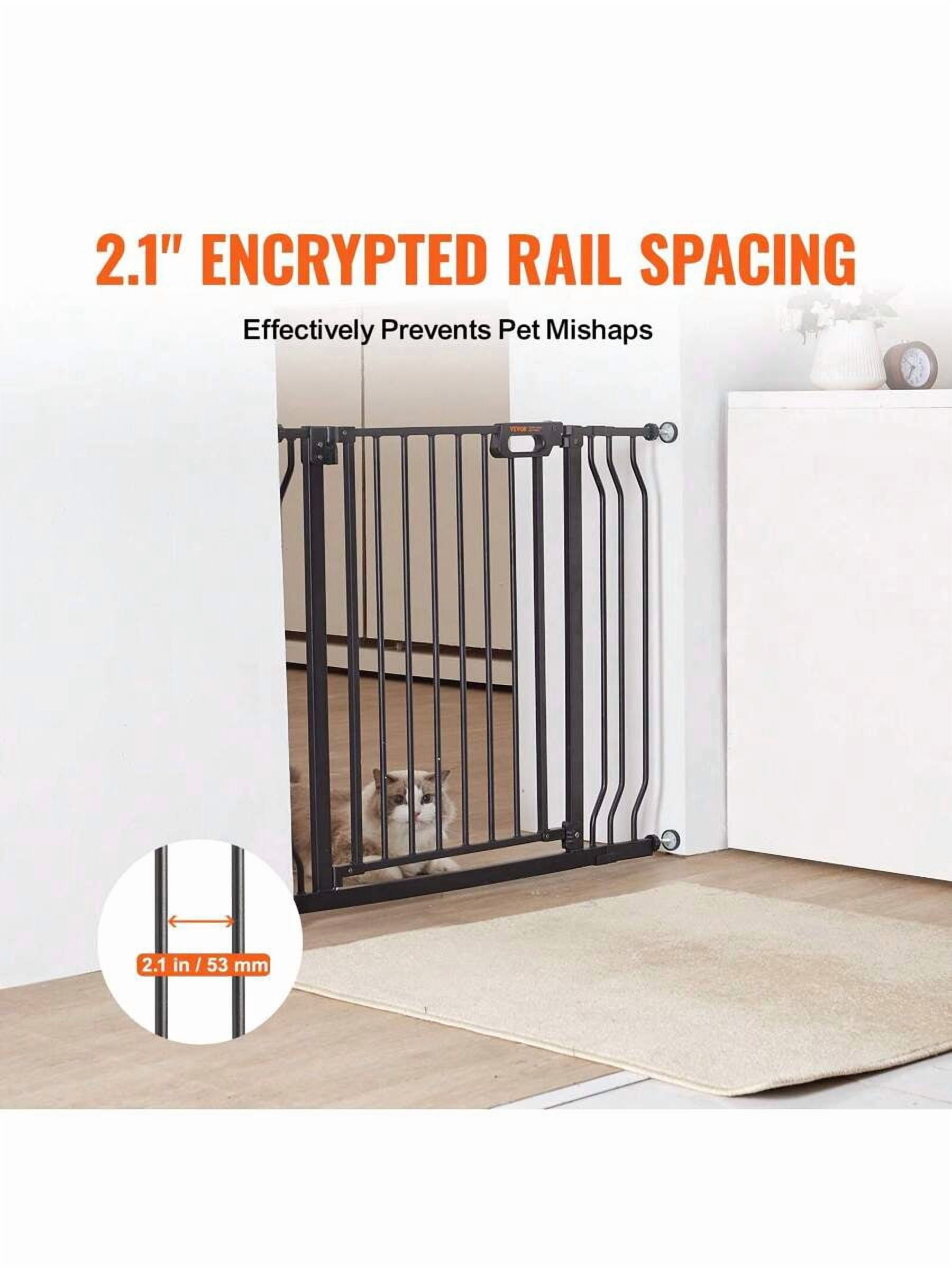 Pet Safety Gate, 29.5" - 51" Wide, 29.5" - 46.4" Wide, 29.5" - 37" Wide, 30" High, Dog Gate For Stairs And Houses, -In Automatic Closing Pet Safety Gate For Children With Pressure Mounting