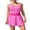 Light Red, variant on Sociala 2 Piece Scalloped Waistline Tennis Skirt Sets for Womens Golf Skirts