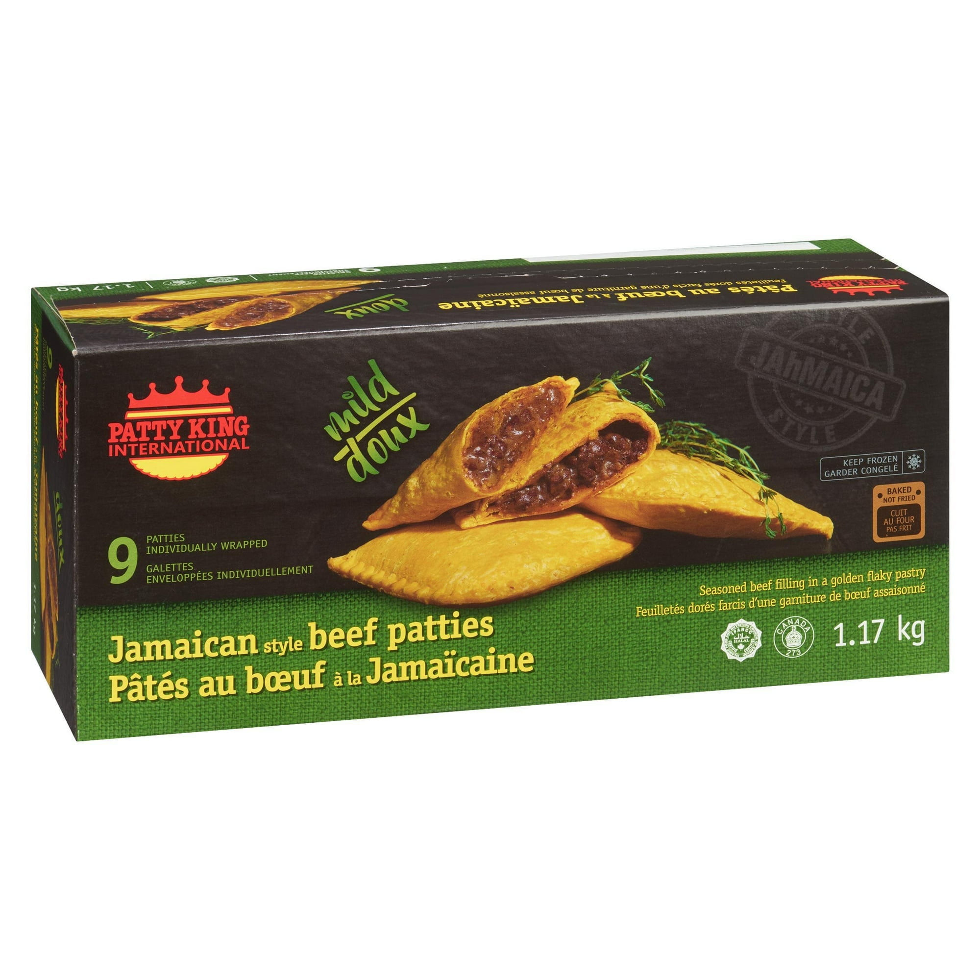 Patty King International Jamaican Style Patties - Mild Beef, Jamaican Beef Patties - Mild