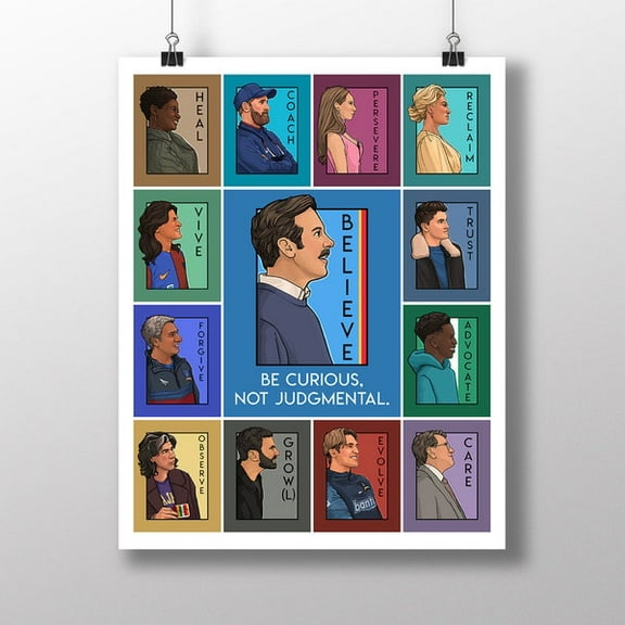 Be Curious, Not Judgemental Collage - Medium Print- Wall Art Print, 8x12 UNFRAMED