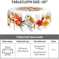 thumbnail image 2 of Fall Round Tablecloth Autumn Table Cover Washable Polyester Tablecloths for Home Kitchen Dining Party Holiday Decor 60 inch, 2 of 6