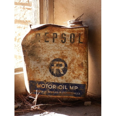LAMINATED POSTER Vintage Design Rusty Can Engine Oil Repsol Old Poster Print 24 x (Best Oil For Old Engines)
