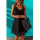 thumbnail image 3 of ABPHQTO Vestido lencero de encaje con escote en V festoneado negro para mujer, 3 of 5