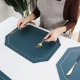 thumbnail image 3 of Neinkie Faux Leather Placemats, PU Table Mats, Waterproof, Stain Resistant, Heat Resistant, Non-Slip Easy to Clean for Kitchen Dining Table,Conference Table-15.75" x 11.81", 3 of 7