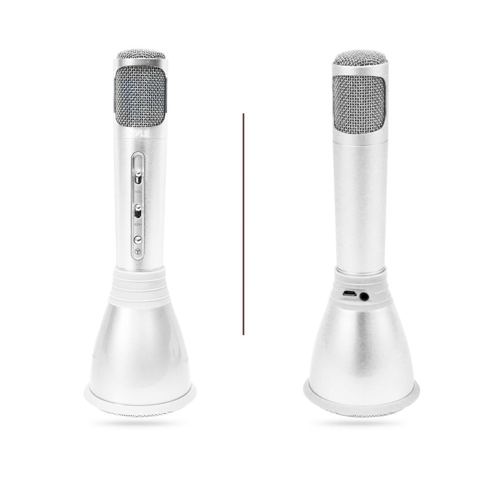 Pyle PKRK68MC - Bluetooth Karaoke Microphone Speaker System with Wireless Megaphone-Style Mic Broadcasting