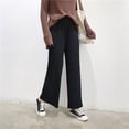 thumbnail image 1 of Pantalones anchos y sueltos de tubo ancho para mujer, pantalón plisado, de pierna ancha, adelgazante, con cintura elástica, informales, de otoño, 1 of 6