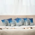 thumbnail image 3 of Ambesonne Winter Throw Pillow Cover 4 Pack, Lonely Tree Rural Land, 18", Blue White, 3 of 6