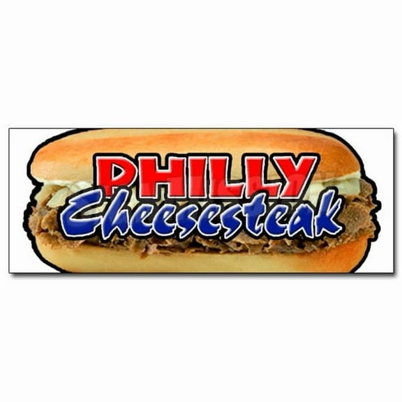24 in. Philly Cheese Steak Decal Sticker - Cheesesteak