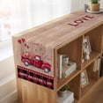 thumbnail image 6 of Table Runners 70 Inches Long Dress Scarves, Valentine's Day Farmhouse Coffee/Dining/Kitchen Table Decor, Holiday Table Runner, Red Love Heart Roses Romantic Truck Wooden 13x70 Inch, 6 of 9
