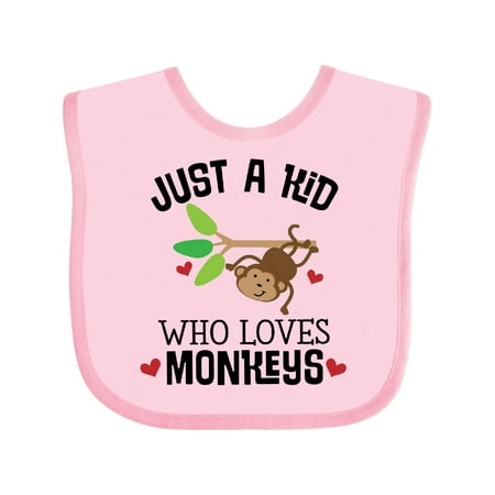 

Inktastic Monkey Lover Jungle Animal Gift Baby Boy or Baby Girl Bib