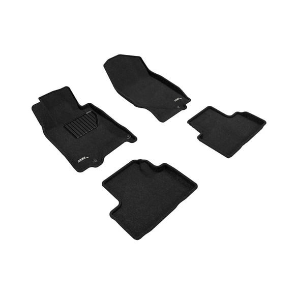 3D MAXpider Custom Fit Elegant Floor Mat (Black) for 2007-2015 Infiniti Q40/G35/37 Sedan - 1ST Row 2ND Row