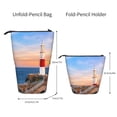 thumbnail image 2 of Lsque Lighthous1 Pattern Telescopic Pencil Bag Pen Holder Stationery Case, Stand-up Retractable Transformer Bag Organizer, 2 of 6