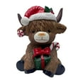 thumbnail image 2 of CoudarTitie Christmas Highland Cow Statue Holiday Decoration for Cabinet Office Tea Room Gift Box, 2 of 9