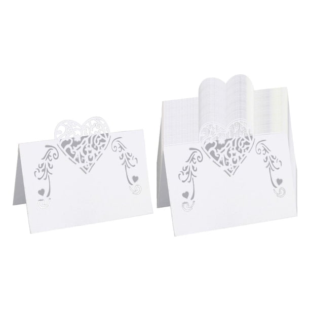 50 Uds. De tarjetas de lugar para bodas, tarjetas de mesa de Buffet, Blanco Yuyangstore tarjeta del lugar
