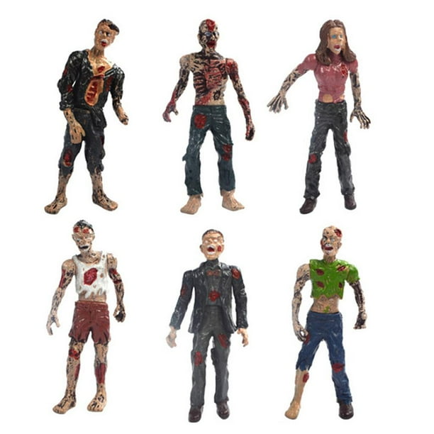 Set 6Pcs Walking Dead Corpses Personajes de La Película Acción Zombie Juguete para Niños