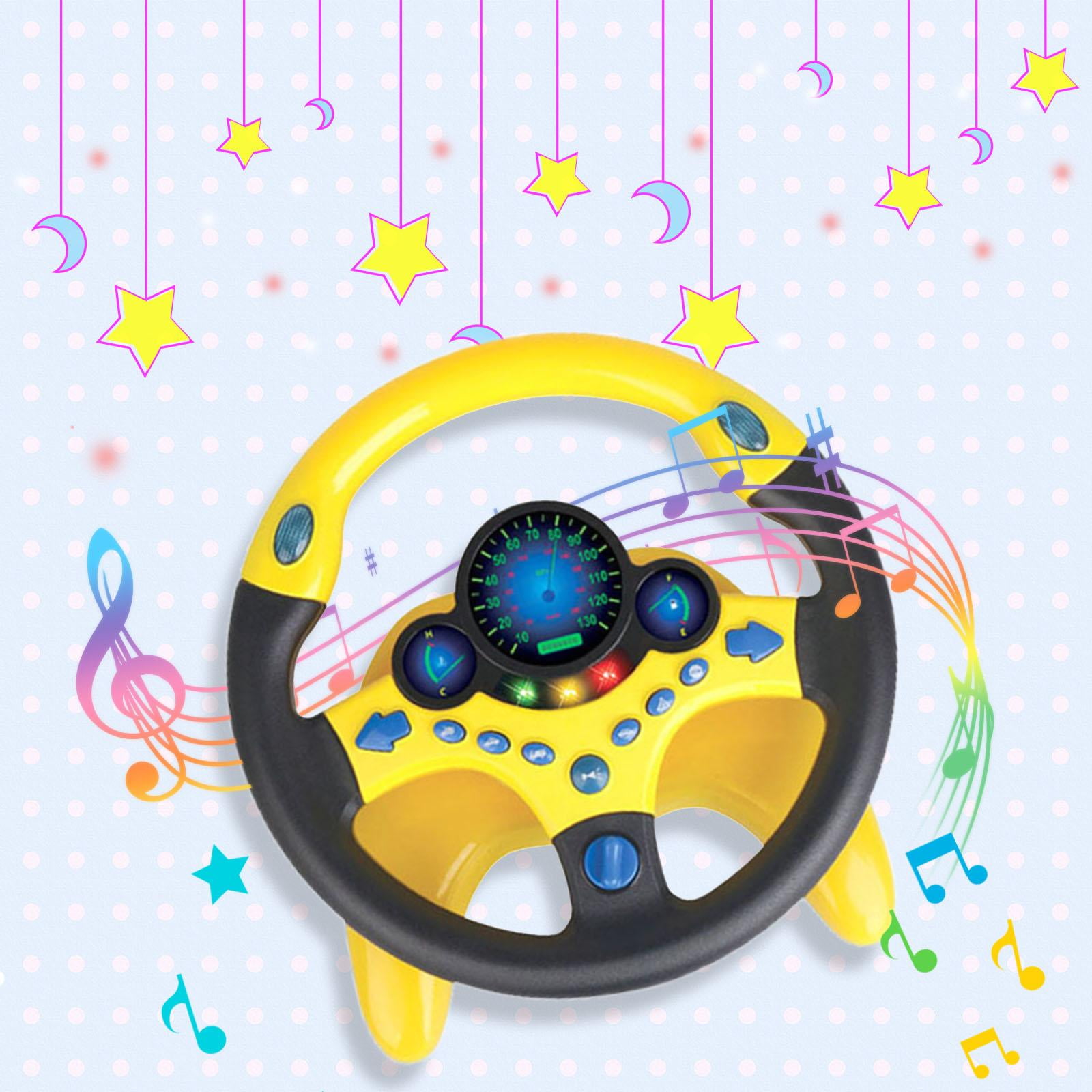 HILABEE Steering Wheel Car Seat Toy Funny Driving Controller for
